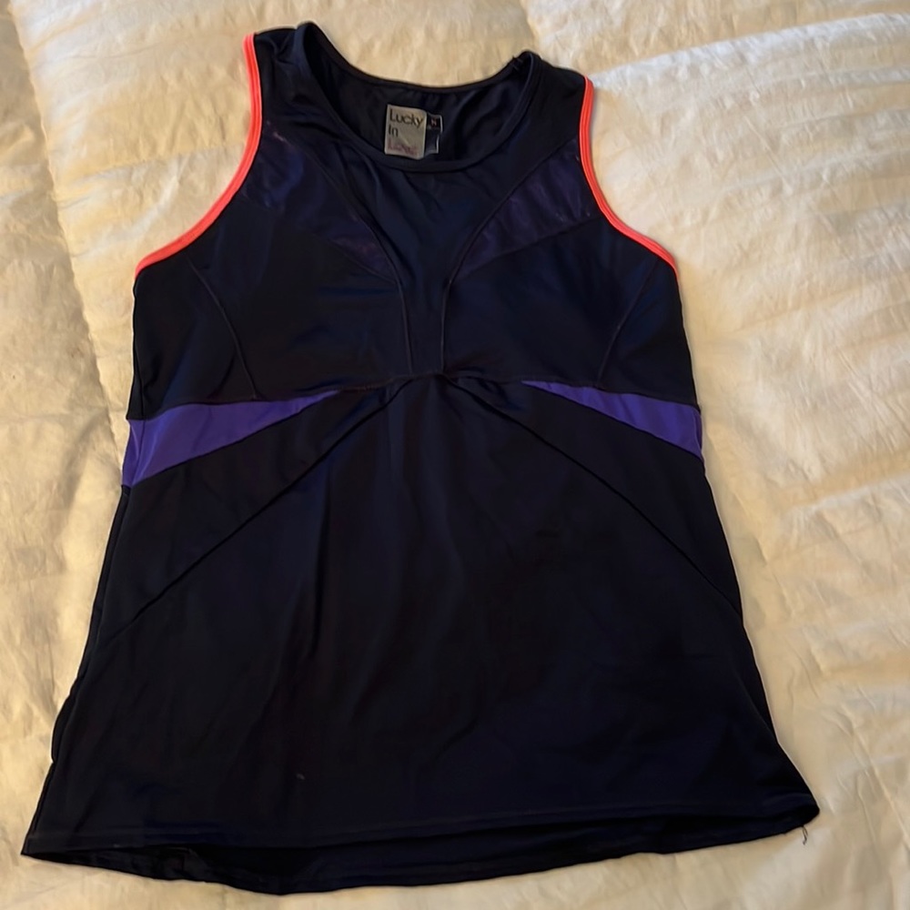 Lucky in love tennis top